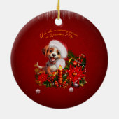 Grappige puppy keramisch ornament (Achterkant)