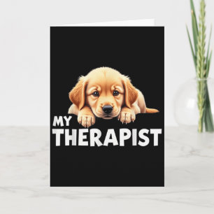 Grappige Puppy Mijn Therapeut Golden Retriever Hon Kaart