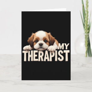 Grappige Puppy Mijn Therapeut Shih Tzu Hond Kaart