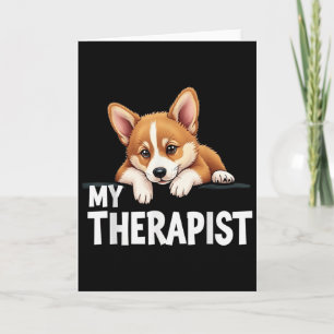 Grappige Puppy Mijn Therapeut Welsh Corgi Hond Kaart