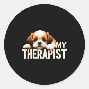 Grappige Puppy Mijn Therast Shih Tzu Hond Ronde Sticker