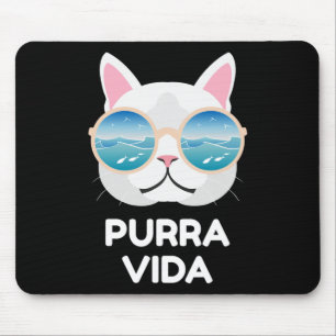 Grappige Pura Vida Kat - Costa Rica Surfen Surf Go Muismat
