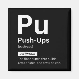 Grappige Push-ups Definitie Gym Fitness Motivatie Magneet