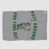 Grappige Putt Rond en Ontdek Sarcastisch Golfen F Golfhanddoek (Horizontaal)