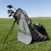 Grappige Putt Rond en Ontdek Sarcastisch Golfen F Golfhanddoek (Groen)