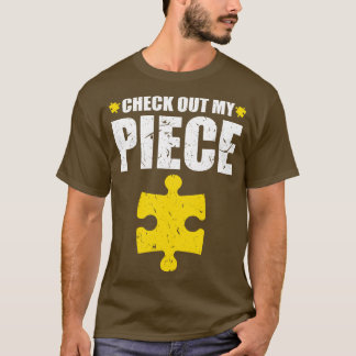 Grappige Puzzel Design Mannen Bekijk mijn stuk Puz T-shirt