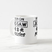Grappige Puzzel Liefhebber Koffiemok (Voorkant links)