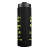 Grappige Python-ontwikkelaar – Gedreven door Coffe Thermosbeker (Voorkant)