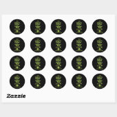 Grappige Python-ontwikkelaar – Gedreven door koffi Ronde Sticker (Vel)