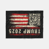 Grappige QR Donald Trump Dancing 4745 Code Video Fleece Deken (Voorkant (Horizontaal))