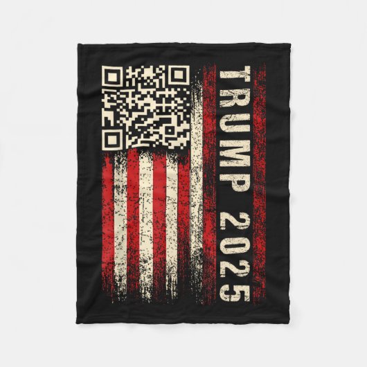 Grappige QR Donald Trump Dancing 4745 Code Video Fleece Deken (Voorkant)
