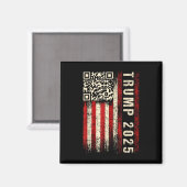 Grappige QR Donald Trump Dancing 4745 Code Video Magneet (Voorkant / Achterkant)