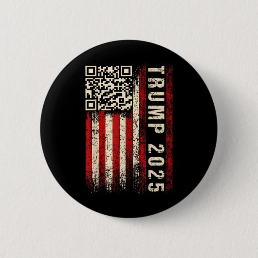 Grappige QR Donald Trump Dancing 4745 Code Video Ronde Button 5,7 Cm (Voorkant)