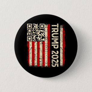Grappige QR Donald Trump Dancing 4745 Code Video Ronde Button 5,7 Cm