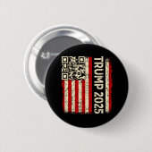 Grappige QR Donald Trump Dancing 4745 Code Video Ronde Button 5,7 Cm (Voorkant /achterkant)