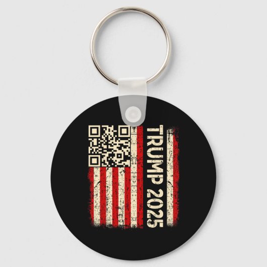 Grappige QR Donald Trump Dancing 4745 Code Video Sleutelhanger (Voorkant)