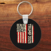 Grappige QR Donald Trump Dancing 4745 Code Video Sleutelhanger (Voorkant)
