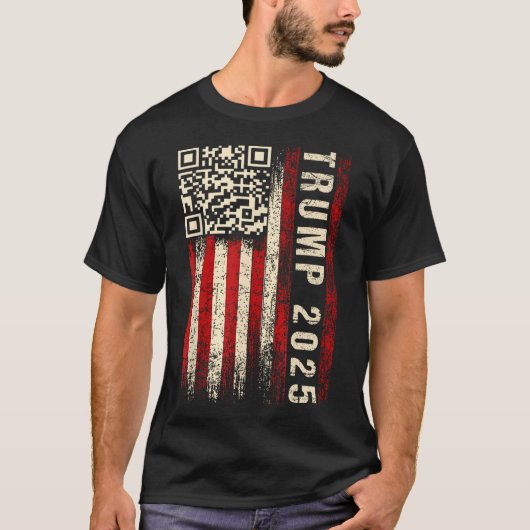 Grappige QR Donald Trump Dancing 4745 Code Video T-shirt (Voorkant)
