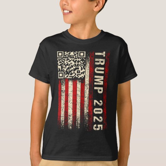Grappige QR Donald Trump Dancing 4745 Code Video T-shirt (Voorkant)