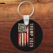 Grappige QR Donald Trump Dancing 47_45 Code Video Sleutelhanger (Voorkant)