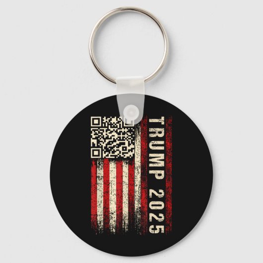 Grappige Qr Donald Trump Dansende 4745 Code Video Sleutelhanger (Voorkant)