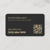 Grappige QR Hair Stylist Make-up Artist Visitekaartje (Achterkant)