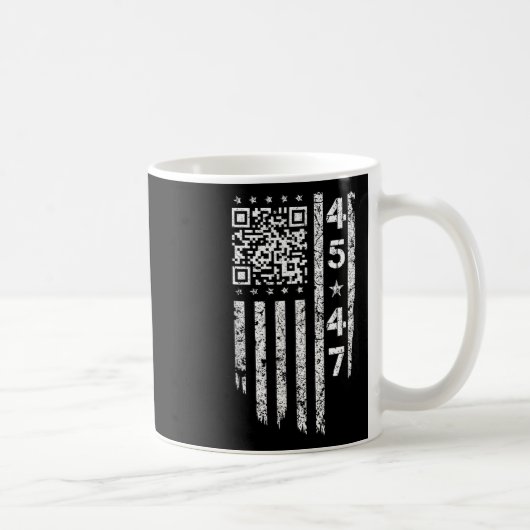 Grappige QR Hij is CK President Trump Code Koffiemok (Rechts)