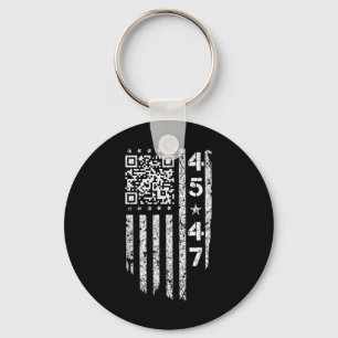 Grappige QR Hij is terug President Trump Code Sleutelhanger