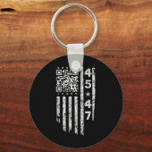 Grappige QR Hij is terug President Trump Code Sleutelhanger (Voorkant)