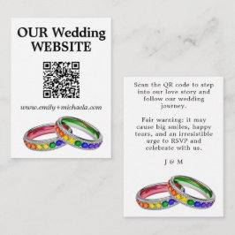 🌈 Grappige QR-huwelijkswebsite Vervlochten in tro Informatiekaartje