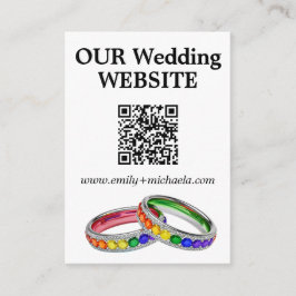 🌈 Grappige QR-huwelijkswebsite Vervlochten in tro Informatiekaartje