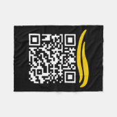 Grappige Qr President Trump Dans Code 1 Fleece Deken (Voorkant (Horizontaal))