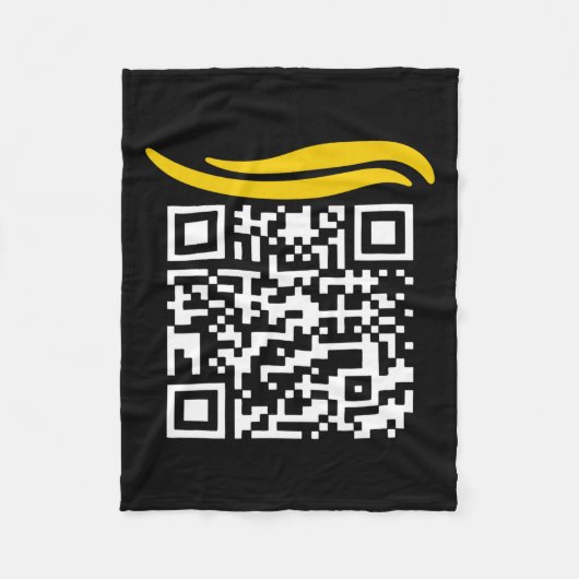 Grappige Qr President Trump Dans Code 1 Fleece Deken (Voorkant)