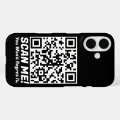 Grappige QR Scan Me! Grappige spijt grap  Case-Mate iPhone Case (Achterkant (horizontaal))