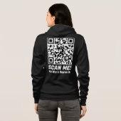 Grappige QR Scan Me! Grappige spijt grap Hoodie (Achterkant volledig)