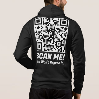 Grappige QR Scan Me! Grappige spijt grap Hoodie