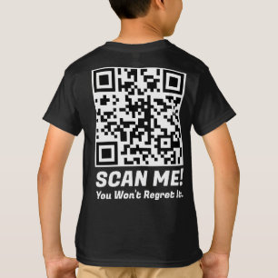 Grappige QR Scan Me! Grappige spijt grap T-shirt