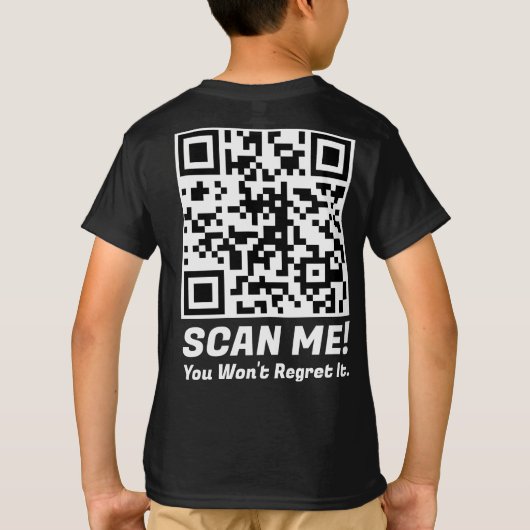 Grappige QR Scan Me! Grappige spijt grap  T-shirt (Achterkant)