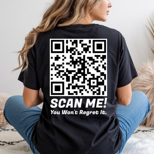 Grappige QR Scan Me! Grappige Spijt Grap T-shirt