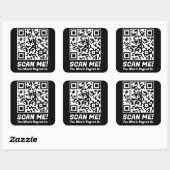 Grappige QR Scan Me! Grappige spijt grap Vierkante Sticker (Vel)