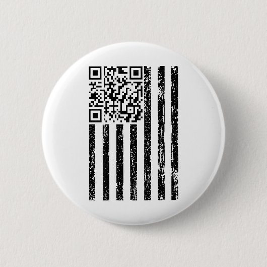Grappige QR Scan Me President Dancing Code USA Vla Ronde Button 5,7 Cm (Voorkant)