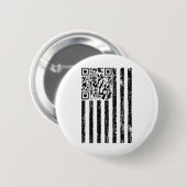 Grappige QR Scan Me President Dancing Code USA Vla Ronde Button 5,7 Cm (Voorkant /achterkant)