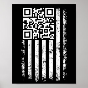Grappige QR Scan Me President Trump 4547 Trump Dan Poster