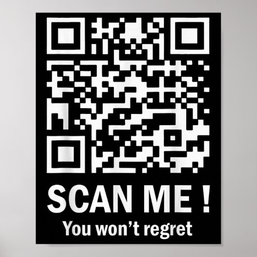 Grappige QR Scan Me President Trump 45_47 Trump Poster (Voorkant)