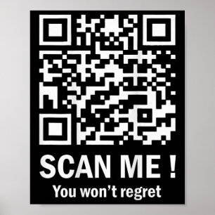 Grappige Qr Scan Me Trump 4547 T-shirt Trump Danse Poster