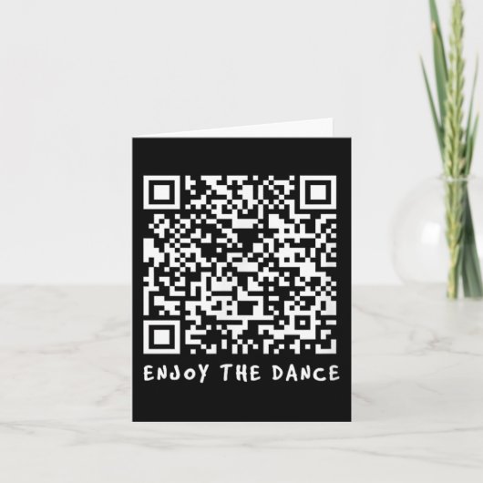 Grappige Qr Trump Dancing Interactieve Code _1 Kaart (Voorkant)