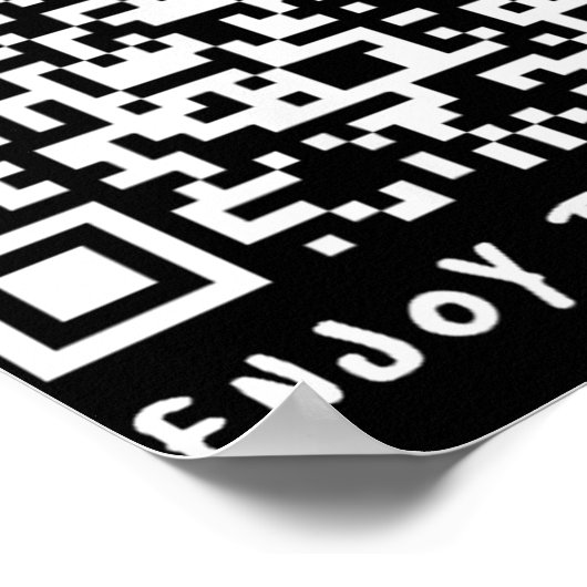 Grappige Qr Trump Dancing Interactieve Code _1 Poster (Hoek)