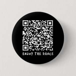 Grappige Qr Trump Dancing Interactieve Code _1 Ronde Button 5,7 Cm
