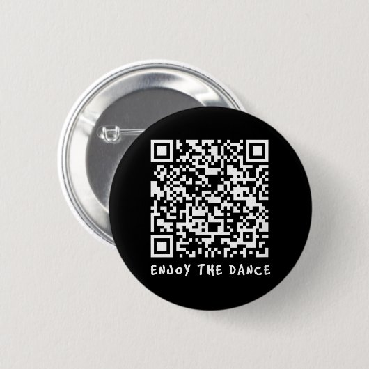 Grappige Qr Trump Dancing Interactieve Code _1 Ronde Button 5,7 Cm (Voorkant /achterkant)