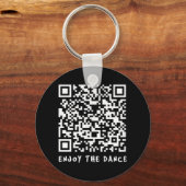 Grappige Qr Trump Dancing Interactieve Code _1 Sleutelhanger (Voorkant)